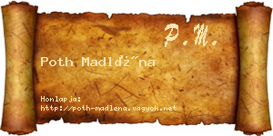 Poth Madléna névjegykártya